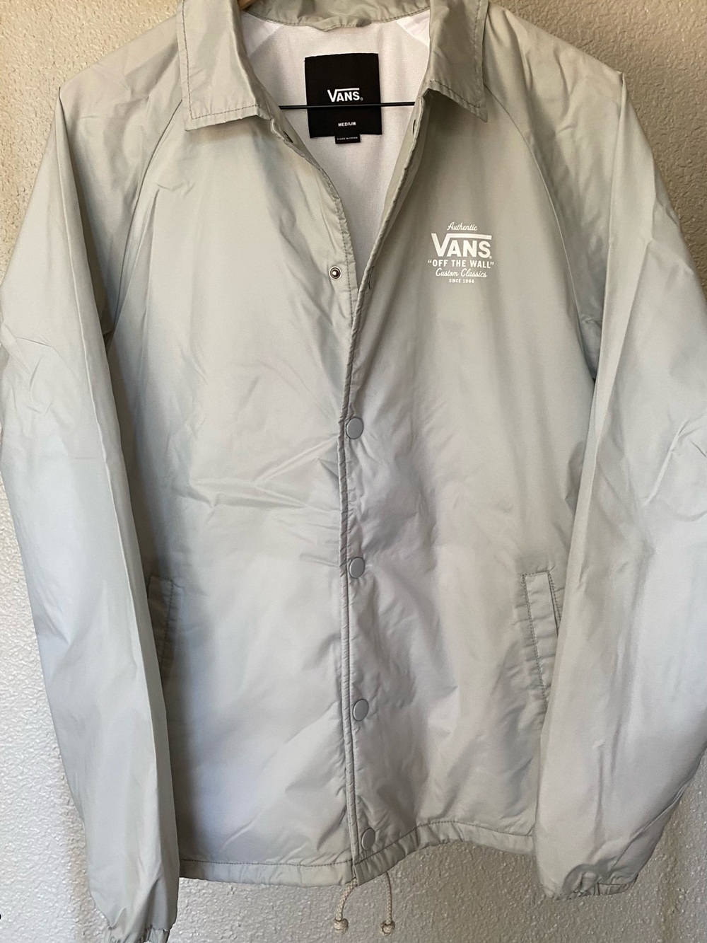 Vans Light Gray Coach Windbreaker Jacket